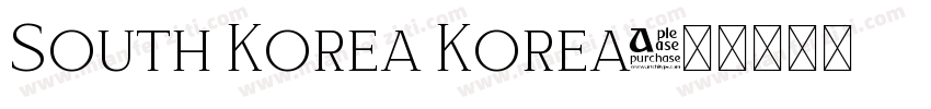 South Korea Korea字体转换